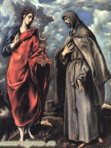 Святой Иоанн Богослов и Святой Франциск. Доменико Эль Греко